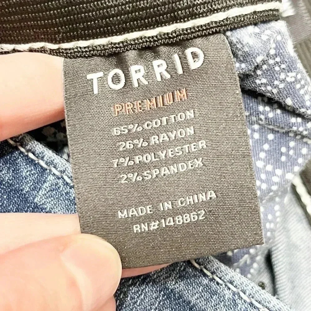 Torrid Sky High Skinny Jeans Women's Plus Size 16 Short